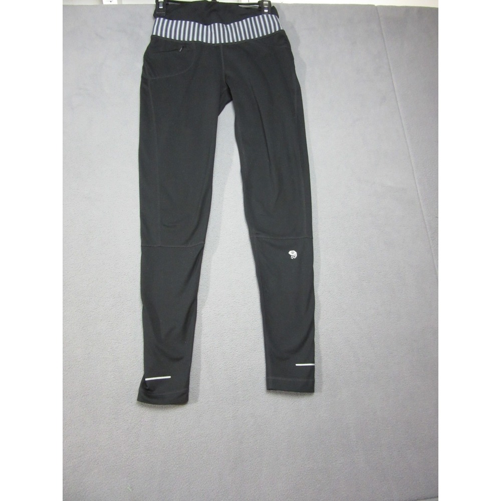 Mountain Hardwear Leggings Womens Small Black Stretch Athletic Mid Rise Workout